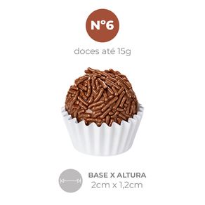 Forminha de Papel para Doces N.6 Branca - Pacote com 100