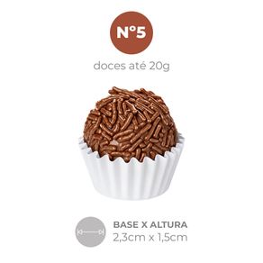 Forminha de Papel para Doces N.5 Branca - Pacote com 100